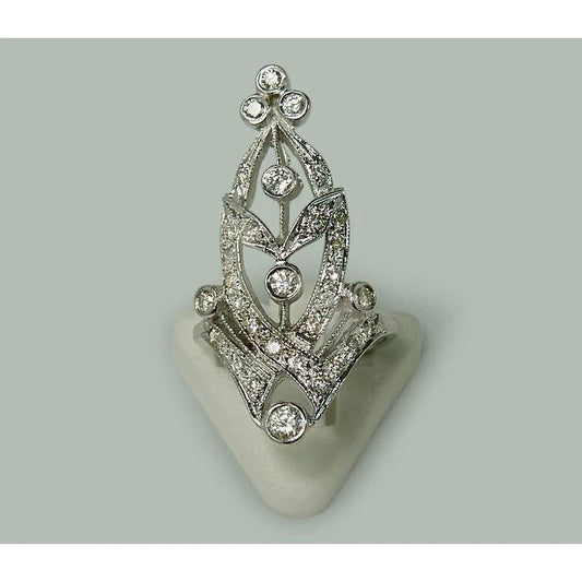 Natural Like La Belle Epoque Jewelry Marquise Shape Round  Diamond Ring - Engagement Ring-harrychadent.ca