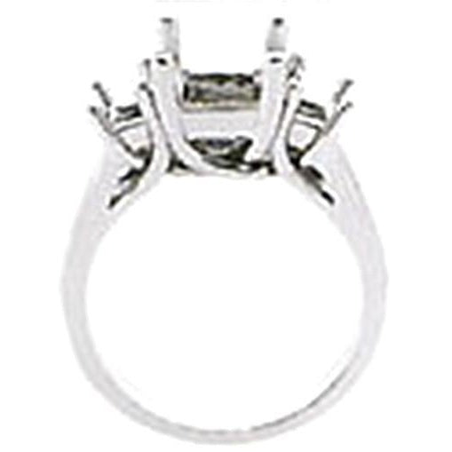 Natural Princess Cut Diamond Engagement Ring 3 Stone 4 Carats White Gold - Three Stone Ring-harrychadent.ca