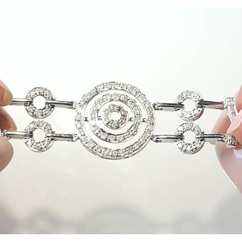 Natural Round Diamond Bracelet 8 Carats Women Jewelry White Gold New