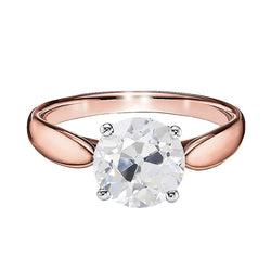 Natural Round Solitaire Wedding Ring Old Miner Diamond 1.50 Carats