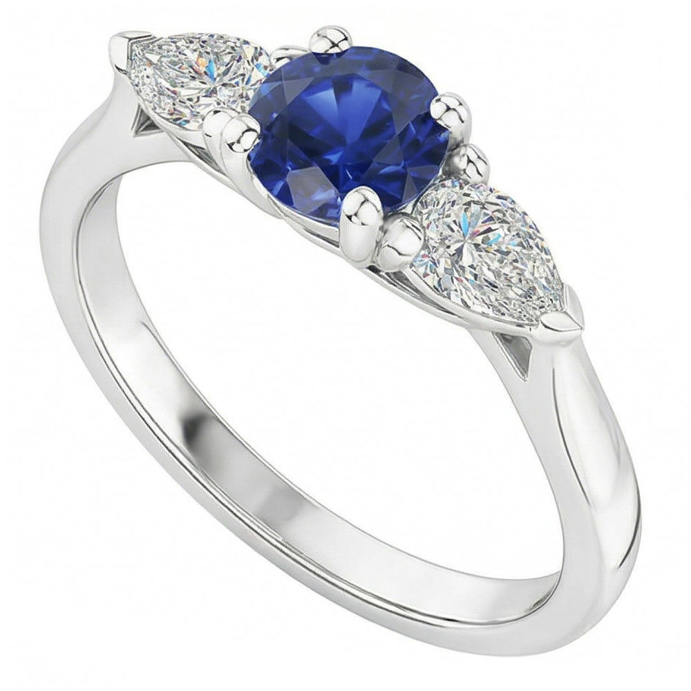 Natural Sapphire Ring 1.50ct - White Gold 14K