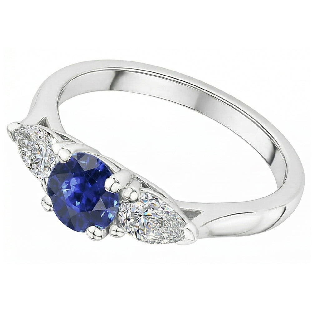 Natural Sapphire Ring 1.50ct - White Gold 14K