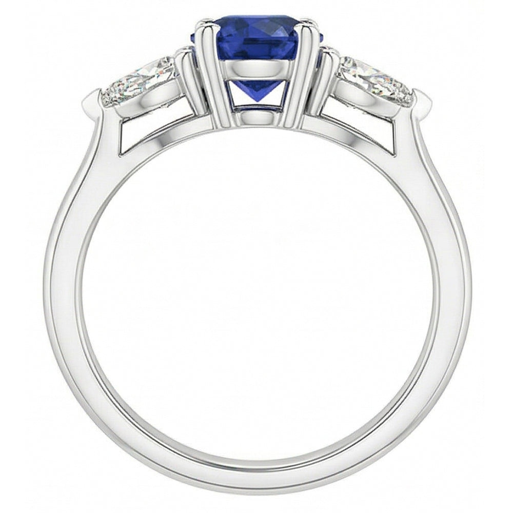 Natural Sapphire Ring 1.50ct - White Gold 14K
