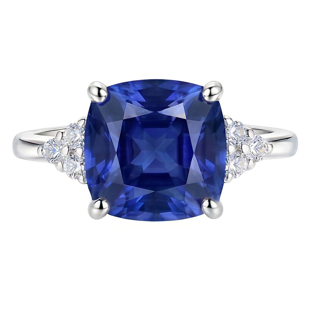 Natural Sapphire Ring 2.50ct - White Gold 14K