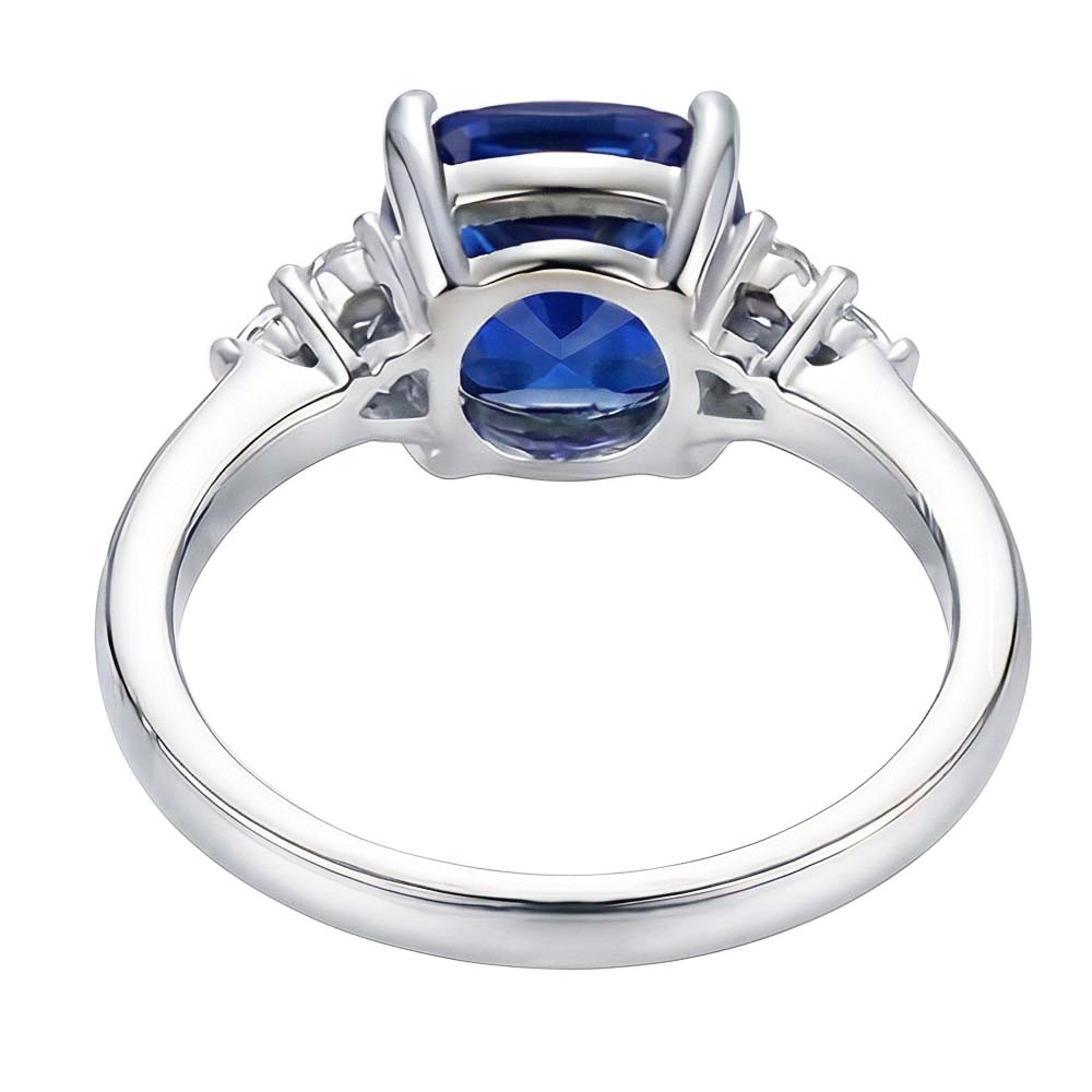 Natural Sapphire Ring 2.50ct - White Gold 14K