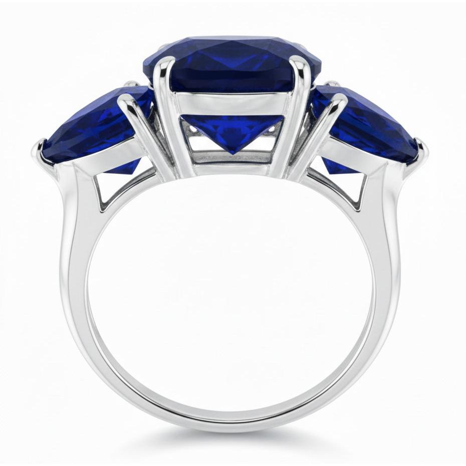 Natural Sapphire Ring 5ct - White Gold 14K