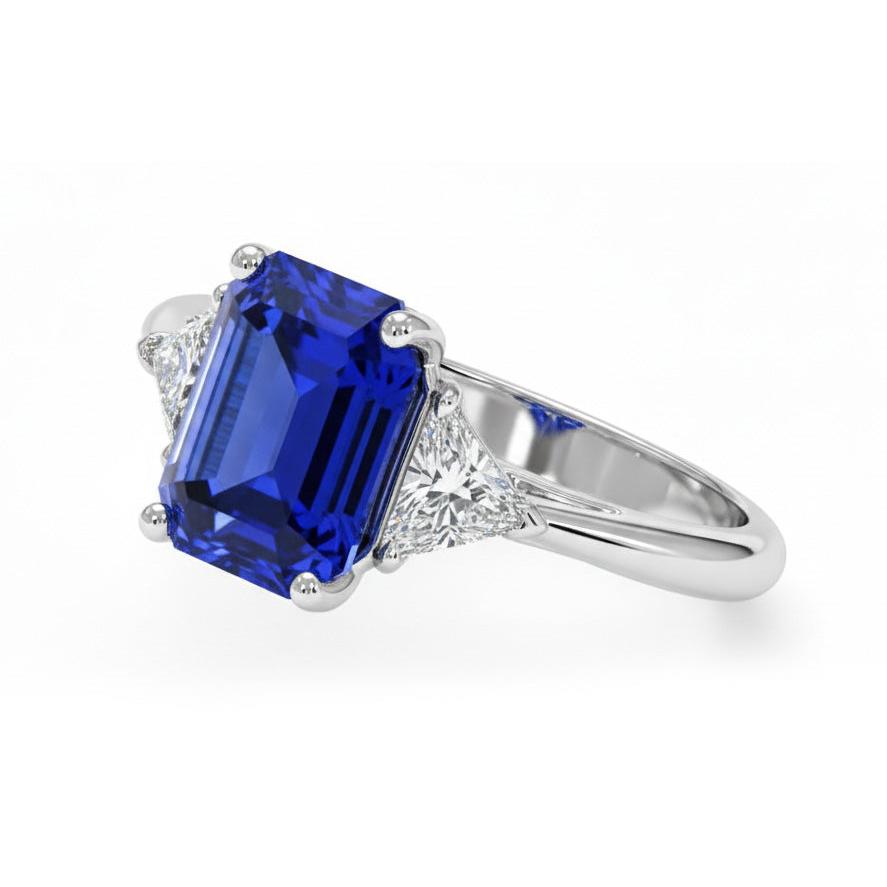 Natural Sapphire Ring 7ct - White Gold 14K