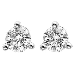 Natural Solitaire Stud Earrings 2.5 Carats Women White Gold Jewelry