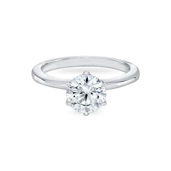 Natural White Gold 14K 1.25 Carat Solitaire Diamond Engagement Ring