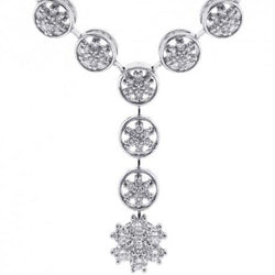 Necklace With Chain F Vvs1 3.00 Ct Round Cut Genuine Diamonds White Gold