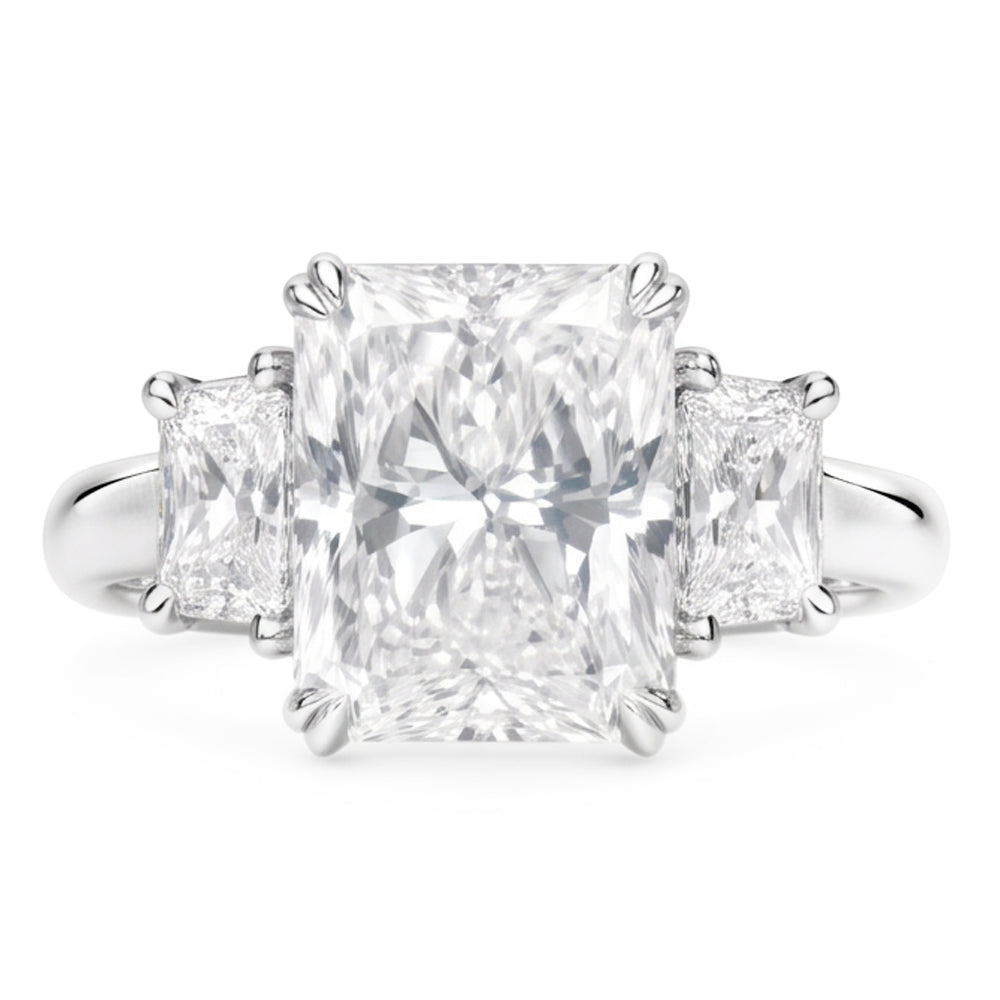 New 10 Carat Genuine Radiant Natural Earth Mined Diamond ( Not Lab Grown ) Ring