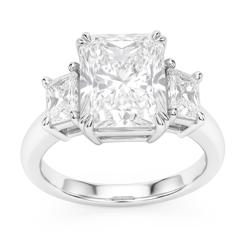 New 10 Carat Genuine Radiant Natural Earth Mined Diamond ( Not Lab Grown ) Ring