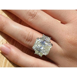 New 10 Carat Genuine Radiant Diamond Ring