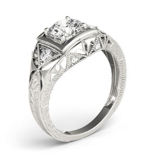 New 1 Carat Genuine Diamond Jewelry Lady Three Stone Ring 