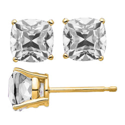 14K Yellow Gold Stud Earrings with Fine Diamond – 11 ct