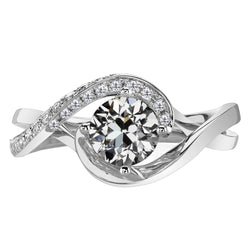 Natural Diamond Engagement Ring 2 ct – 14 Karat White Gold