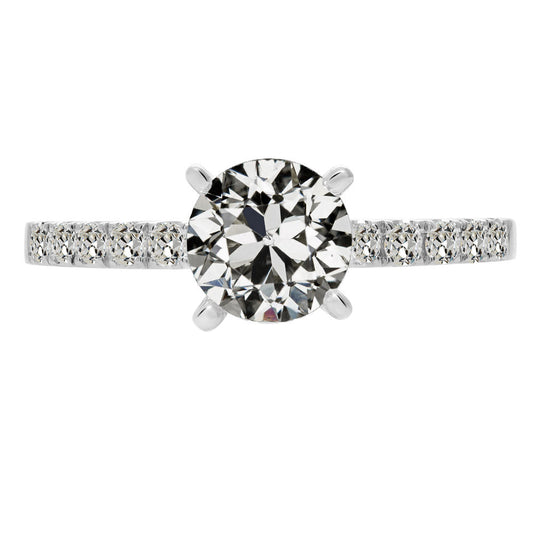 Natural Fine Diamond Accent Solitaire Ring – main view