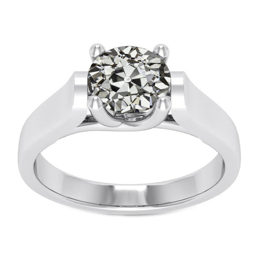 Natural Diamond Single Stone Ring 2.50 ct 14K White Gold – main view