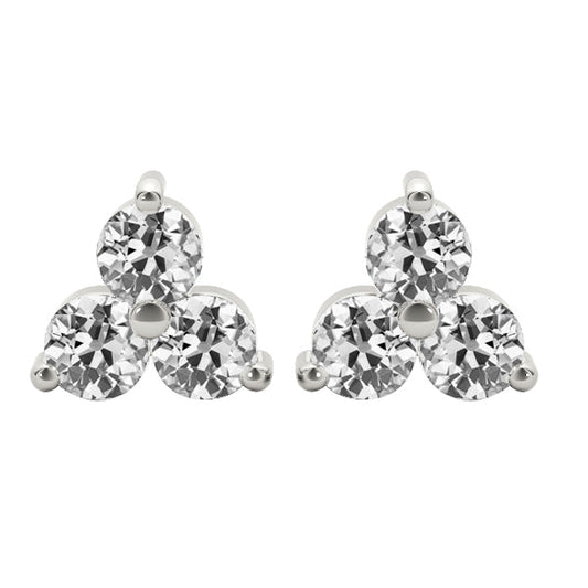 Real Brilliant Diamond Stud Earrings – main view