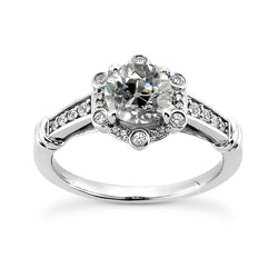 Old Cut Real Round Diamond Anniversary Ring 3.75 Carats Women’s Jewelry