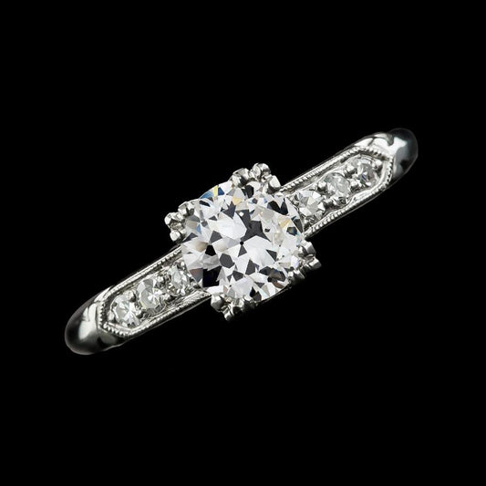 Old Cut Round Real Diamond Anniversary Ring Triple Prong Set 2.50 Carats