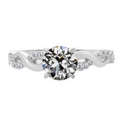 Brilliant Diamond Accent Solitaire Ring – Antique European 1.50