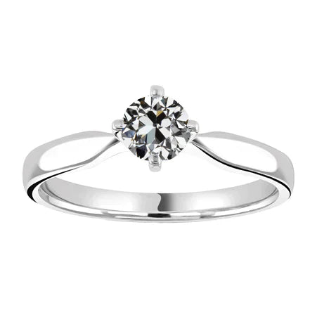 Fine Diamond Solitaire Engagement Ring 1-ct 14K White Gold – main view