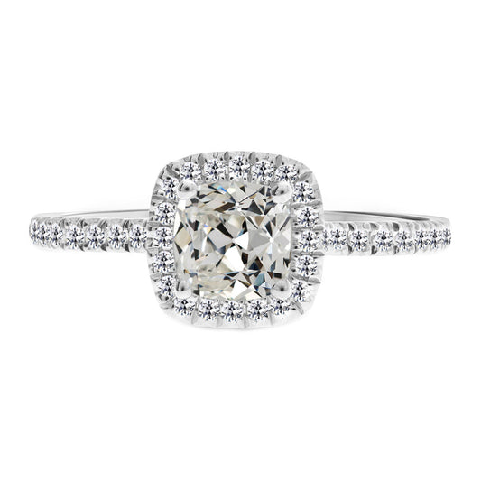 Earth-Mined Diamond Halo Engagement Ring – main view