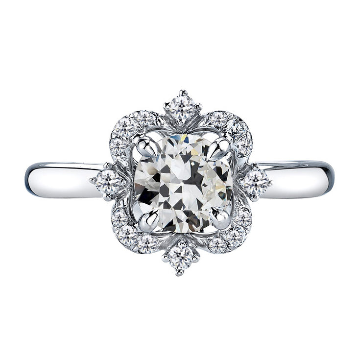 Handcrafted Halo Setting Ring 2 ct – main view