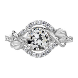 Brilliant Diamond Accent Solitaire Ring – Old Mine Cut 2 ct 14K