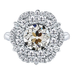 Halo Setting Ring 14 Karat White Gold – Brilliant Diamond