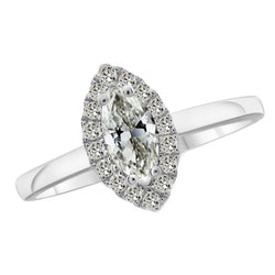 Brilliant 1.50-ct Diamond Halo Engagement Ring