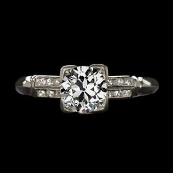 Old Mine Cut Real Diamond Women’s Ring 14K White Gold Jewelry 3 Carats