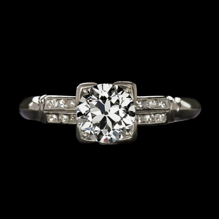 Old Mine Cut Real Diamond Women’s Ring 14K White Gold Jewelry 3 Carats - Anniversary Ring-harrychadent.ca