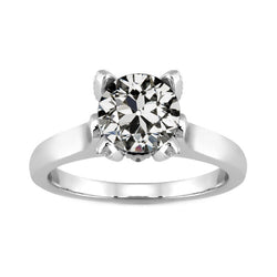 2 ct Fine Diamond Solitaire Ring in 14K White Gold