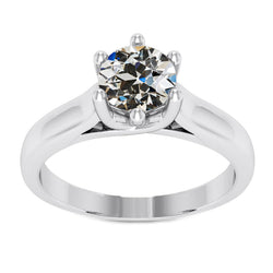 Earth-Mined Diamond Solitaire Ring 2 ct – 14 Karat White Gold