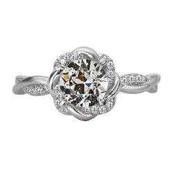 Old Miner Genuine Natural Earth Mined Diamond Ring Twisted Shank 4 Carats Gold