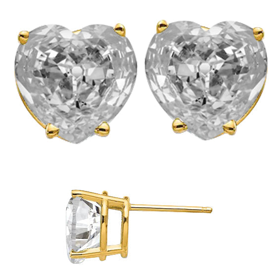 Heart Shape Brilliant Diamond ring in 14K Yellow Gold – main view