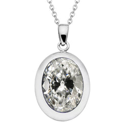 4.50 ct Brilliant Diamond Drop Pendant in 14 Karat White Gold