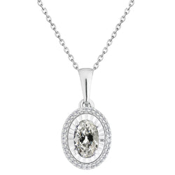 Fine Diamond Pendant Necklace 2 ct F/VS1 – 14K White Gold