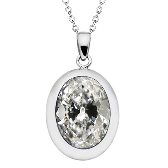 Natural Brilliant Diamond Drop Pendant 4.50 ct 14 Karat White Gold – main view