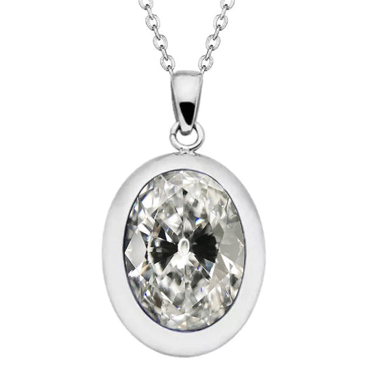 Natural Brilliant Diamond Drop Pendant 4.50 ct 14 Karat White Gold – main view