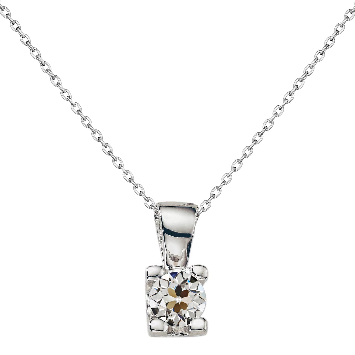 Brilliant Diamond Drop Pendant 1.50-ct 14K White Gold – main view