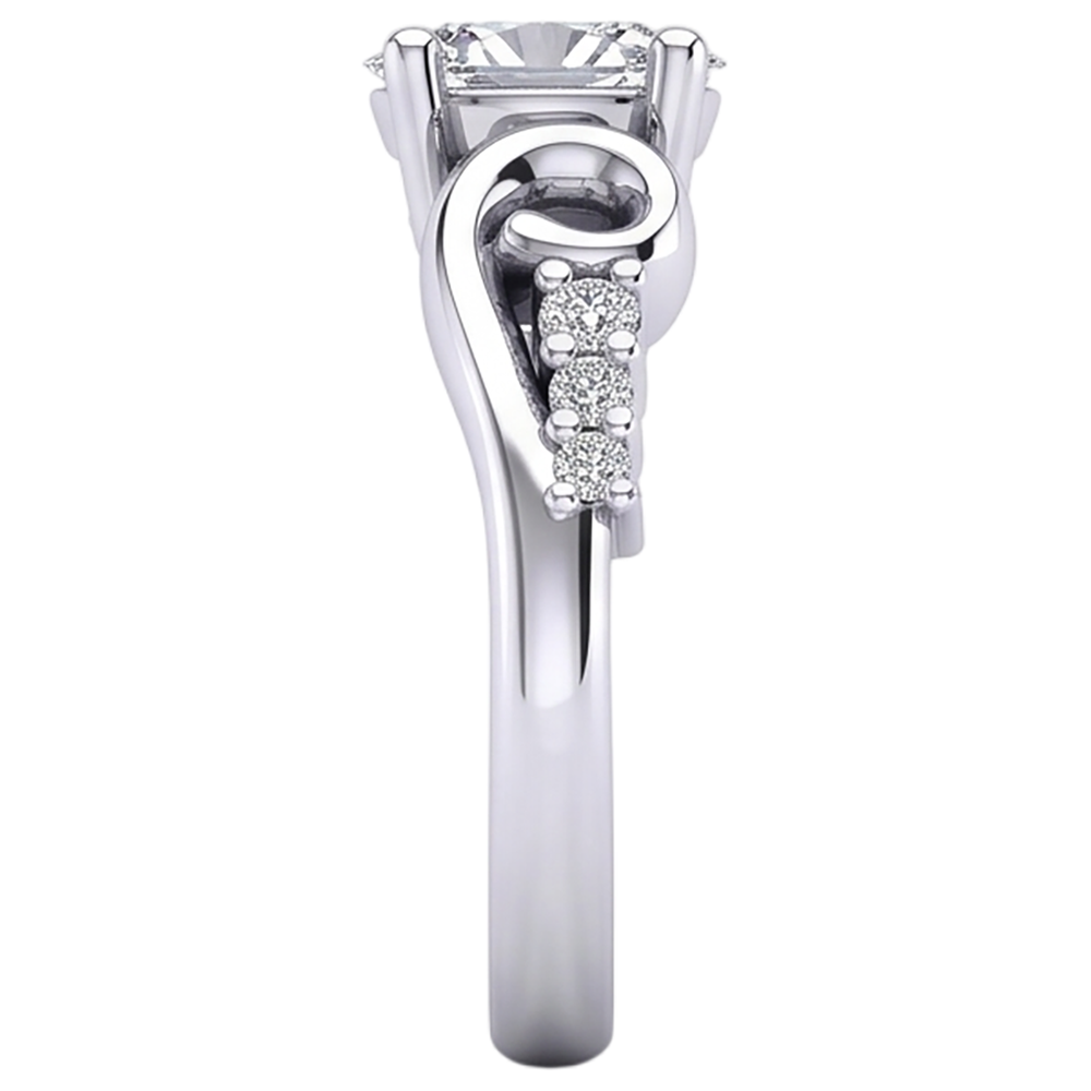 Oval And Round Cut 1.50 Carats Real Natural Earth Mined Diamond ( Not Lab Grown ) Engagement Ring White Gold 14K