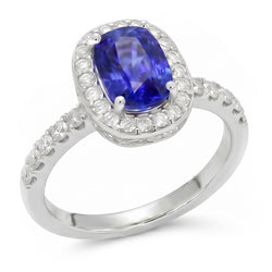 Oval Ceylon Sapphire Halo Natural Earth Mined Diamond ( Not Lab Grown ) Ring 11.75 Carats Gold 14K