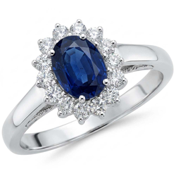 Oval Cut Burmese Sapphire Ring