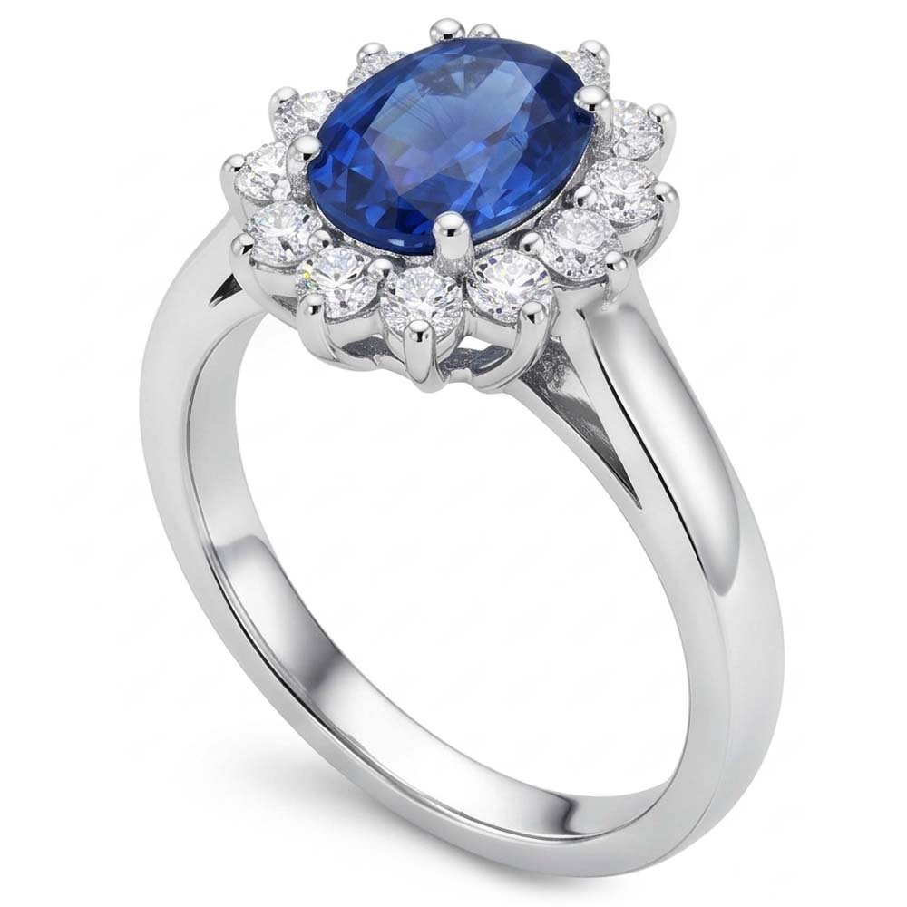 Oval Cut Burmese Sapphire Ring