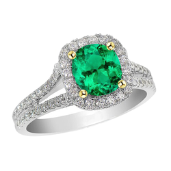 GIA Certified Colombian Emerald Gemstone Ring 2 ct – 14 Karat