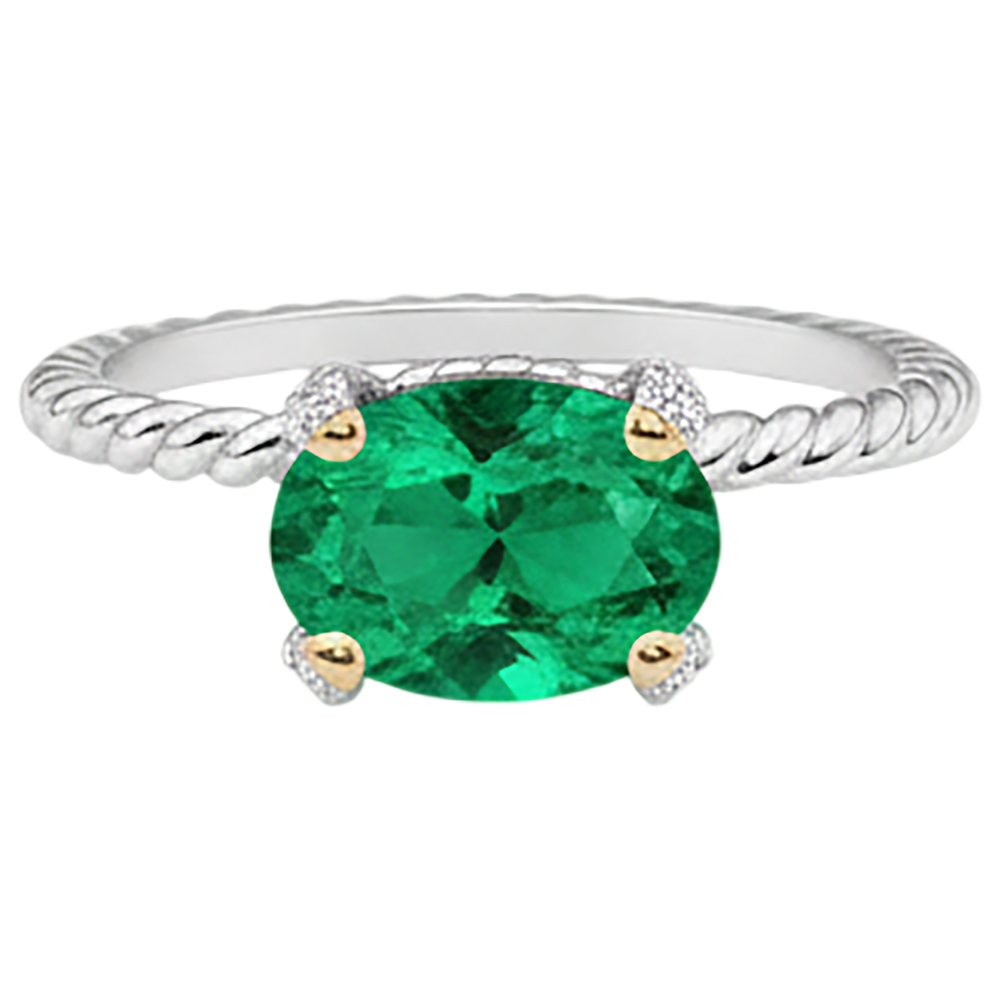 Brilliant Precious Stone Ring 2 ct – front view