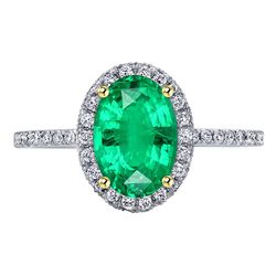 Refined GIA Certified Fine Emerald Gemstone Ring – 3.50 ct 14